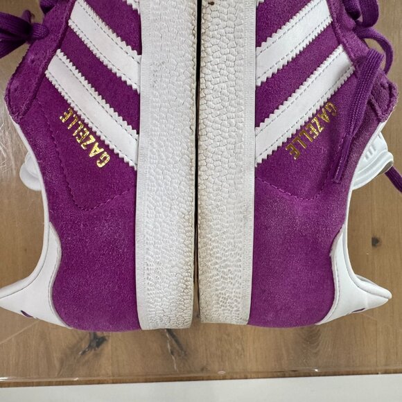 🔥 Adidas Gazelle Shock Purple Suede Women’s 6.5 Iconic Retro Streetwear Sneaker - Picture 12 of 13